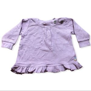 🎉3 For 15$🎉 Girl Pink Sweater Waffle Fabric Organic Cotton Size 6-9 Months